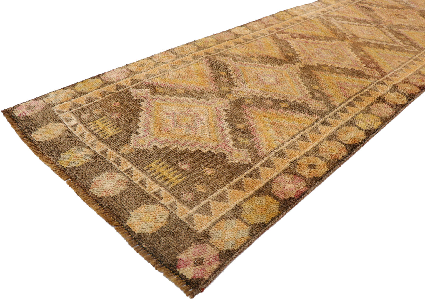 3 x 13 Vintage Turkish Oushak Runner 53520