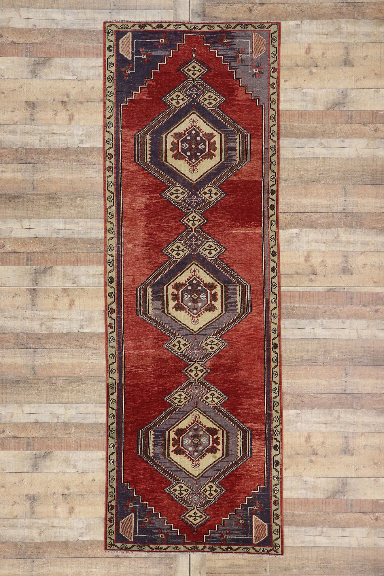 3 x 10 Vintage Turkish Oushak Rug 53521
