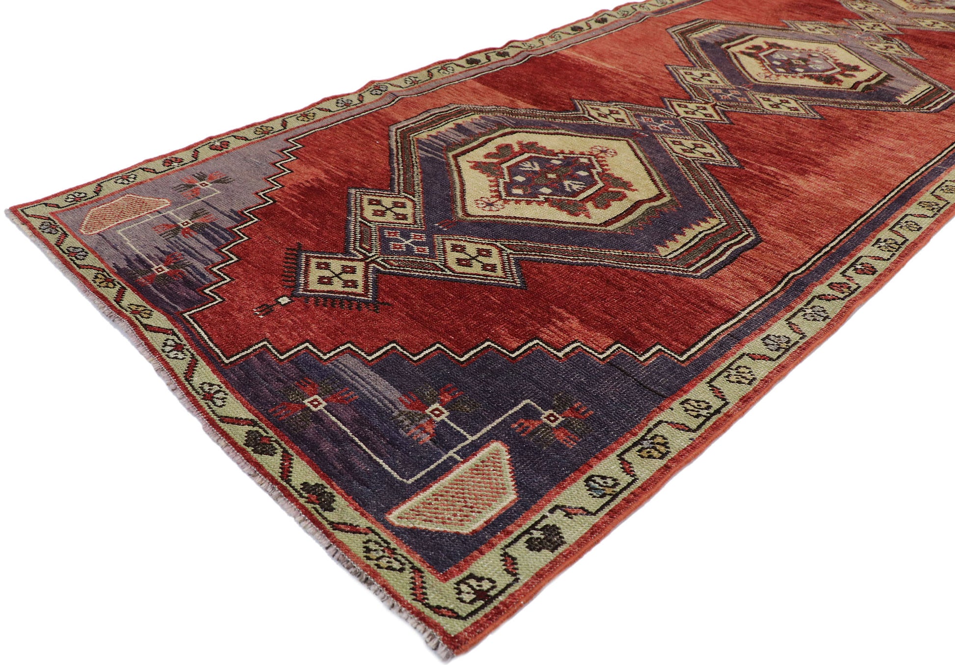 3 x 10 Vintage Turkish Oushak Rug 53521