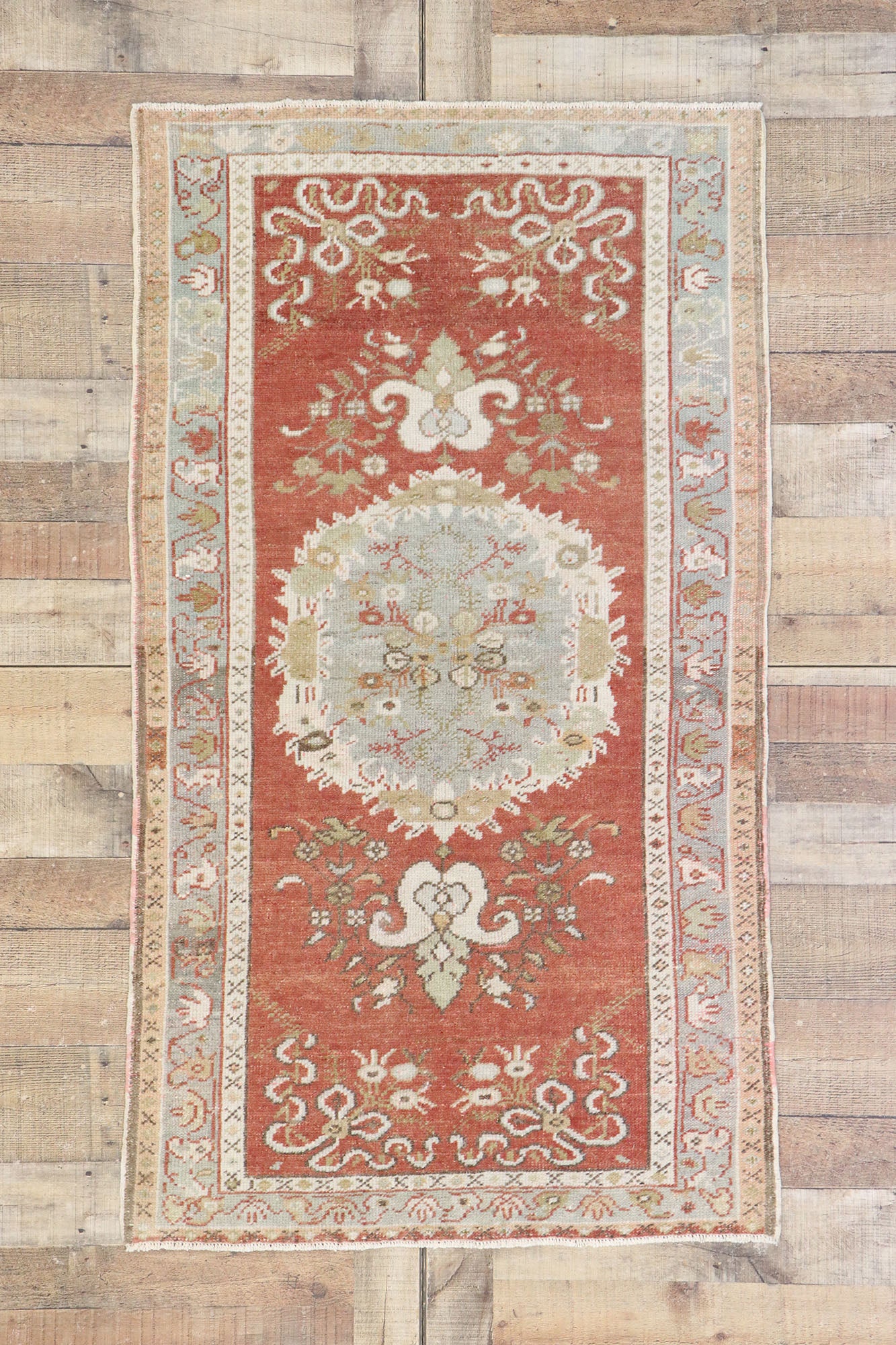 3 x 5 Vintage Turkish Oushak Rug 53523