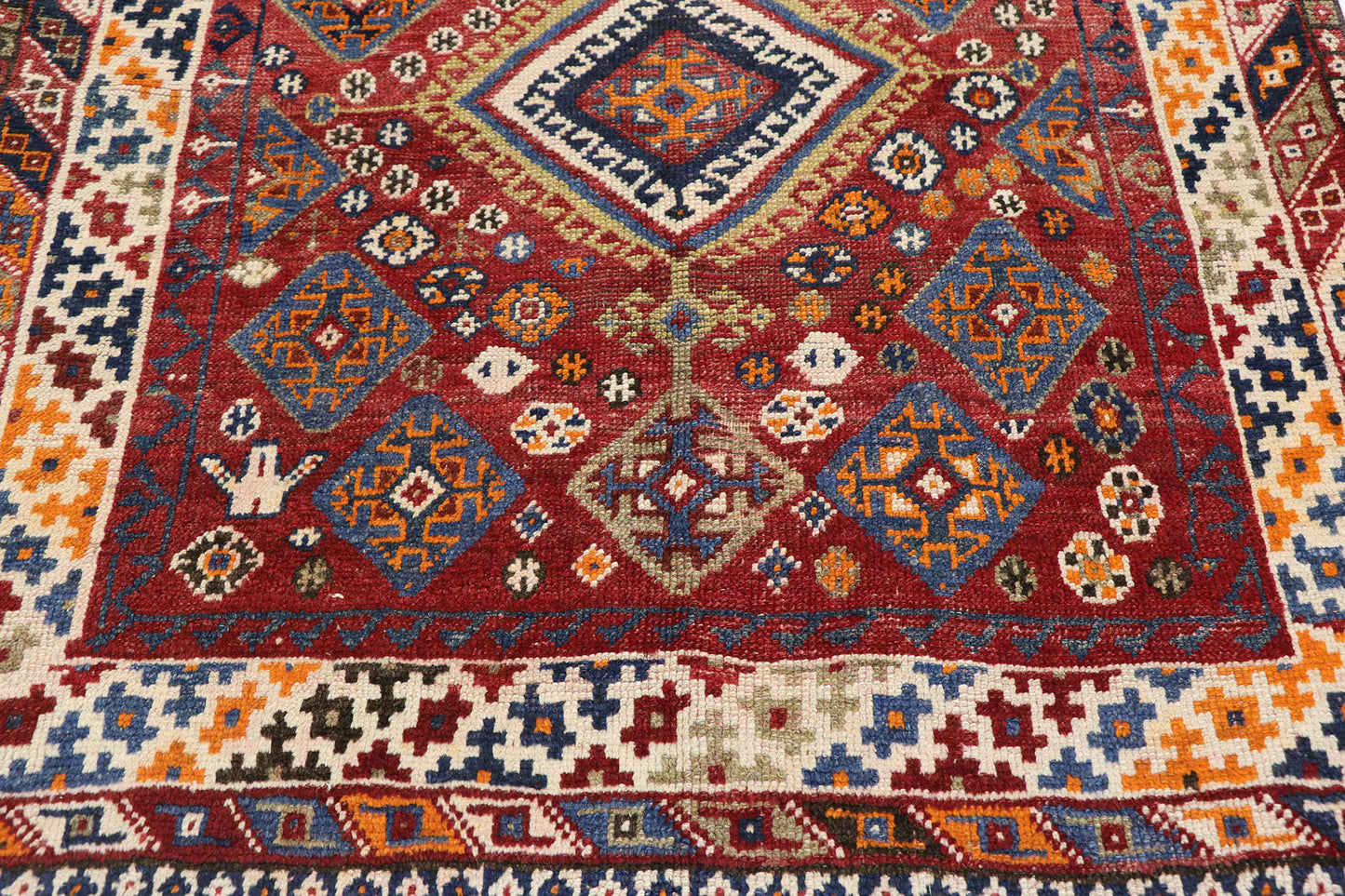 4 x 7 Vintage Persian Shiraz Rug 53525