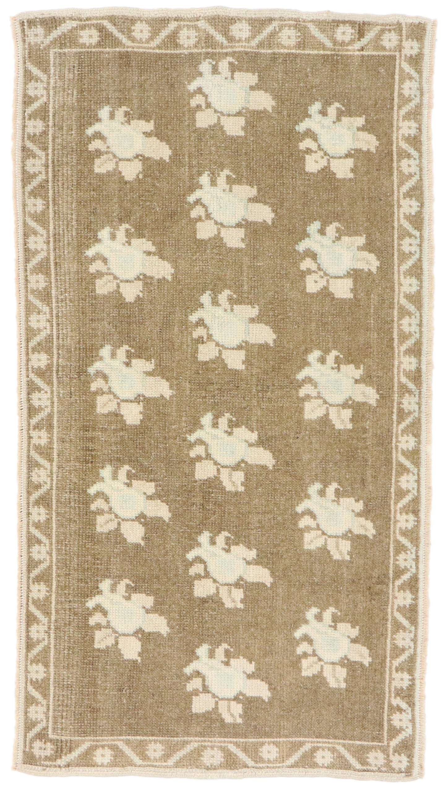 2 x 4 Vintage Turkish Oushak Rug 53526