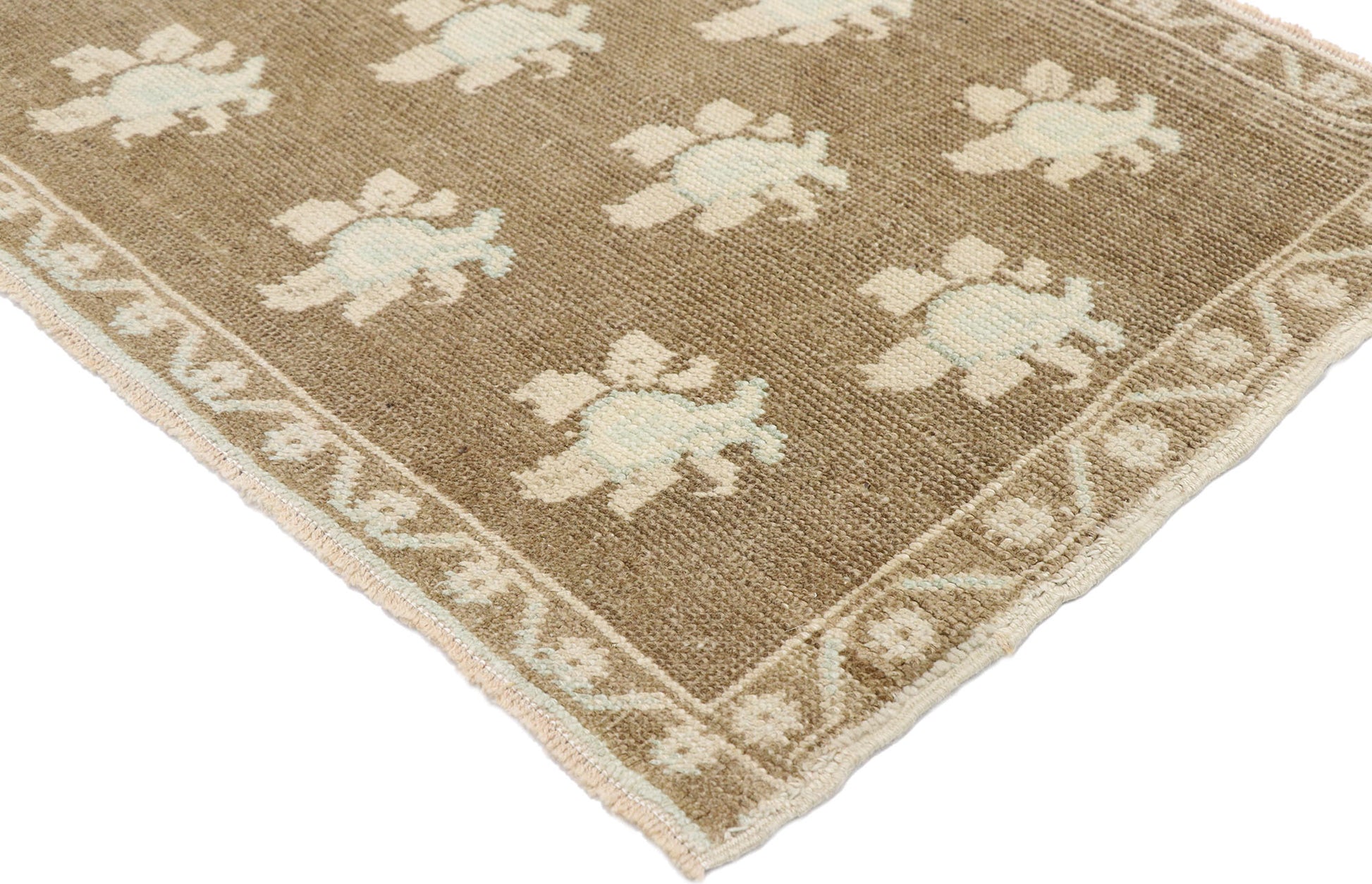2 x 4 Vintage Turkish Oushak Rug 53526