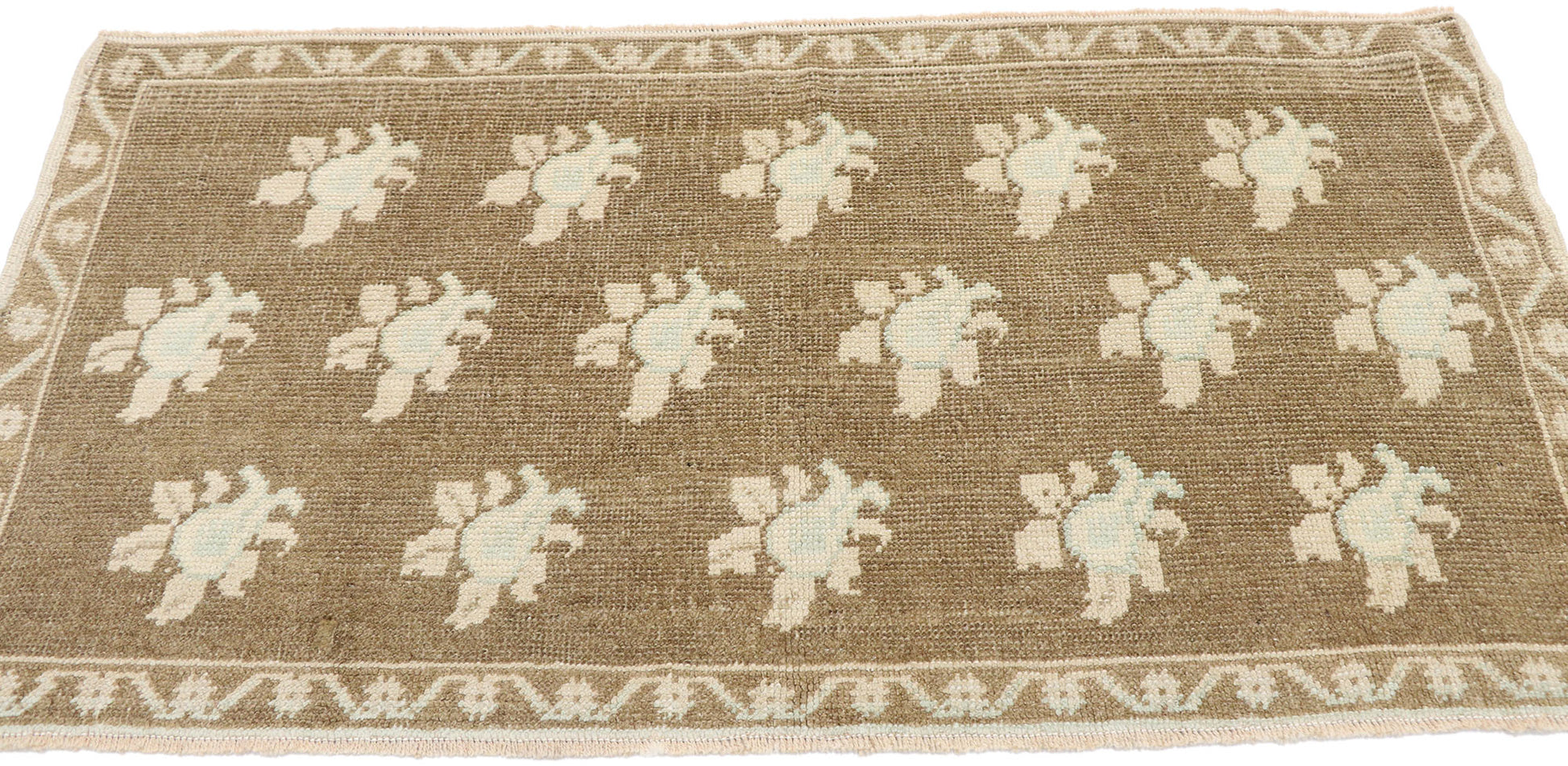 2 x 4 Vintage Turkish Oushak Rug 53526