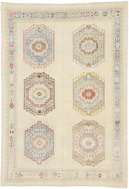 6 x 9 Modern Turkish Oushak Rug 53532