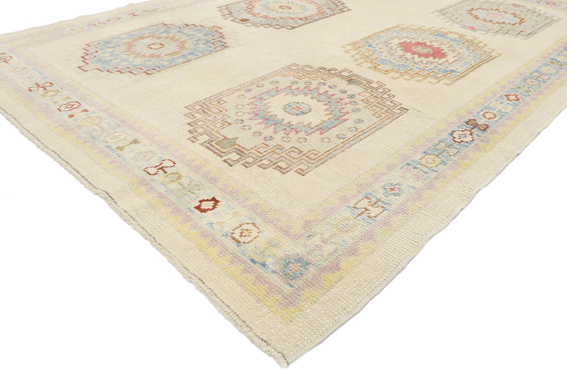 6 x 9 Modern Turkish Oushak Rug 53532