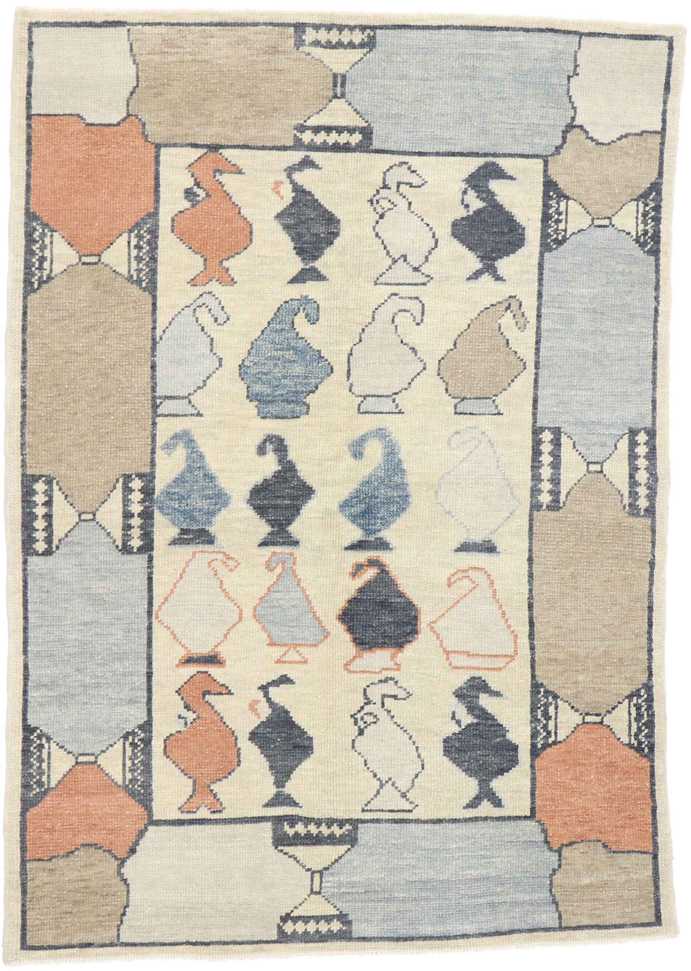 4 x 6 Contemporary Turkish Oushak Rug 53533