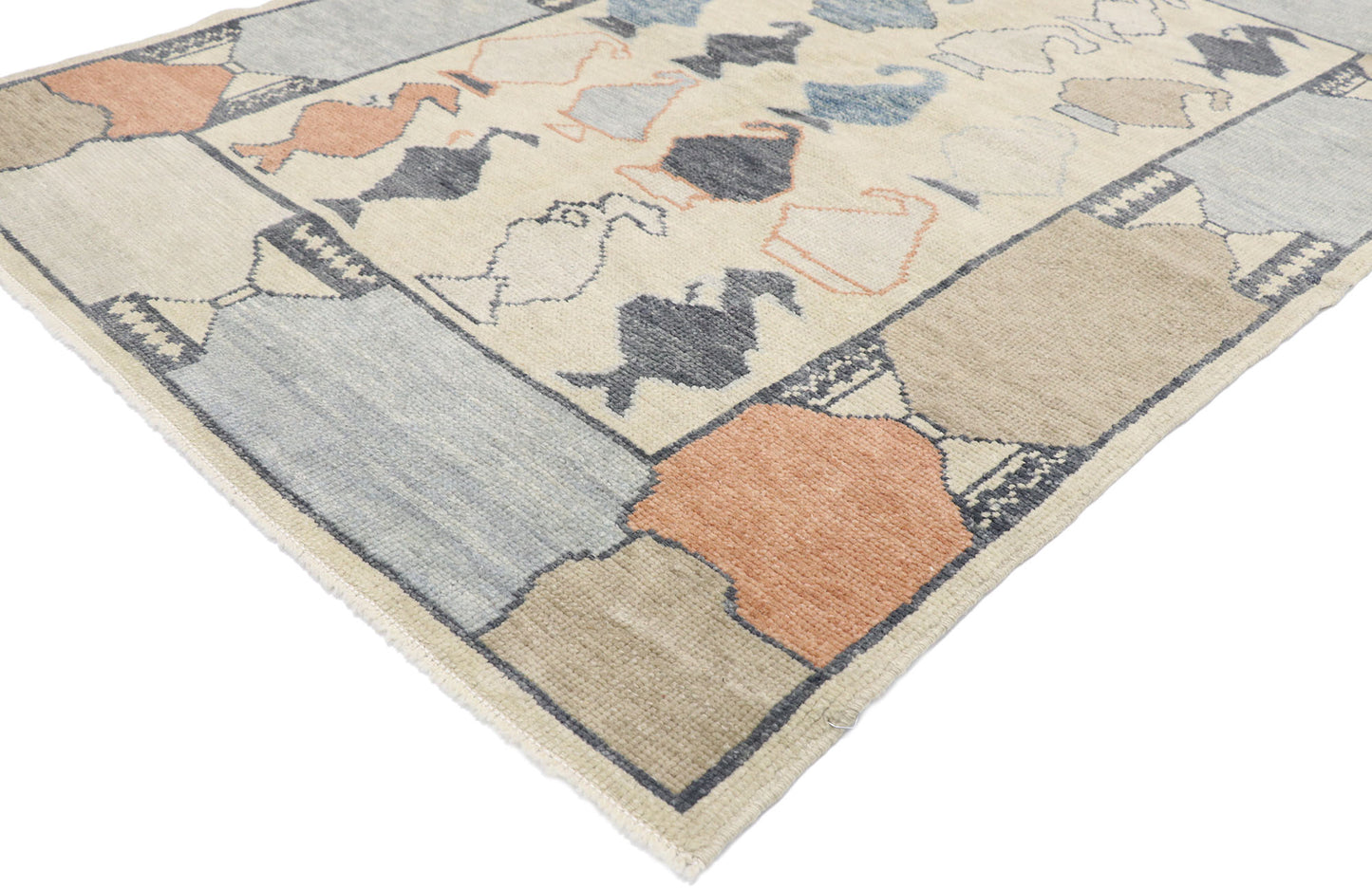 4 x 6 Contemporary Turkish Oushak Rug 53533