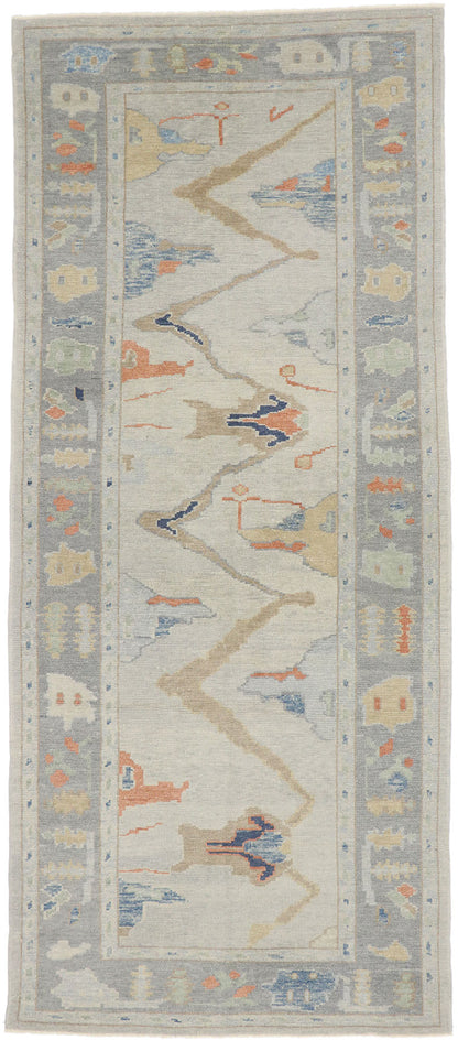 5 x 12 Contemporary Turkish Oushak Rug 53535