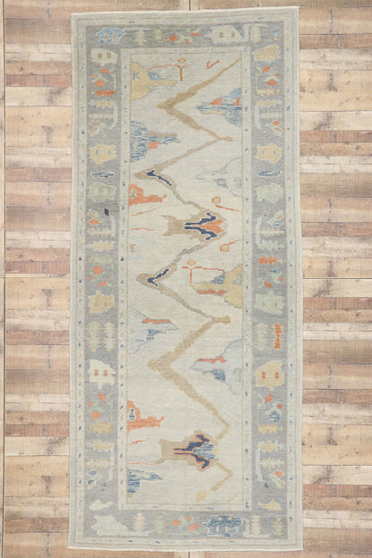 5 x 12 Contemporary Turkish Oushak Rug 53535