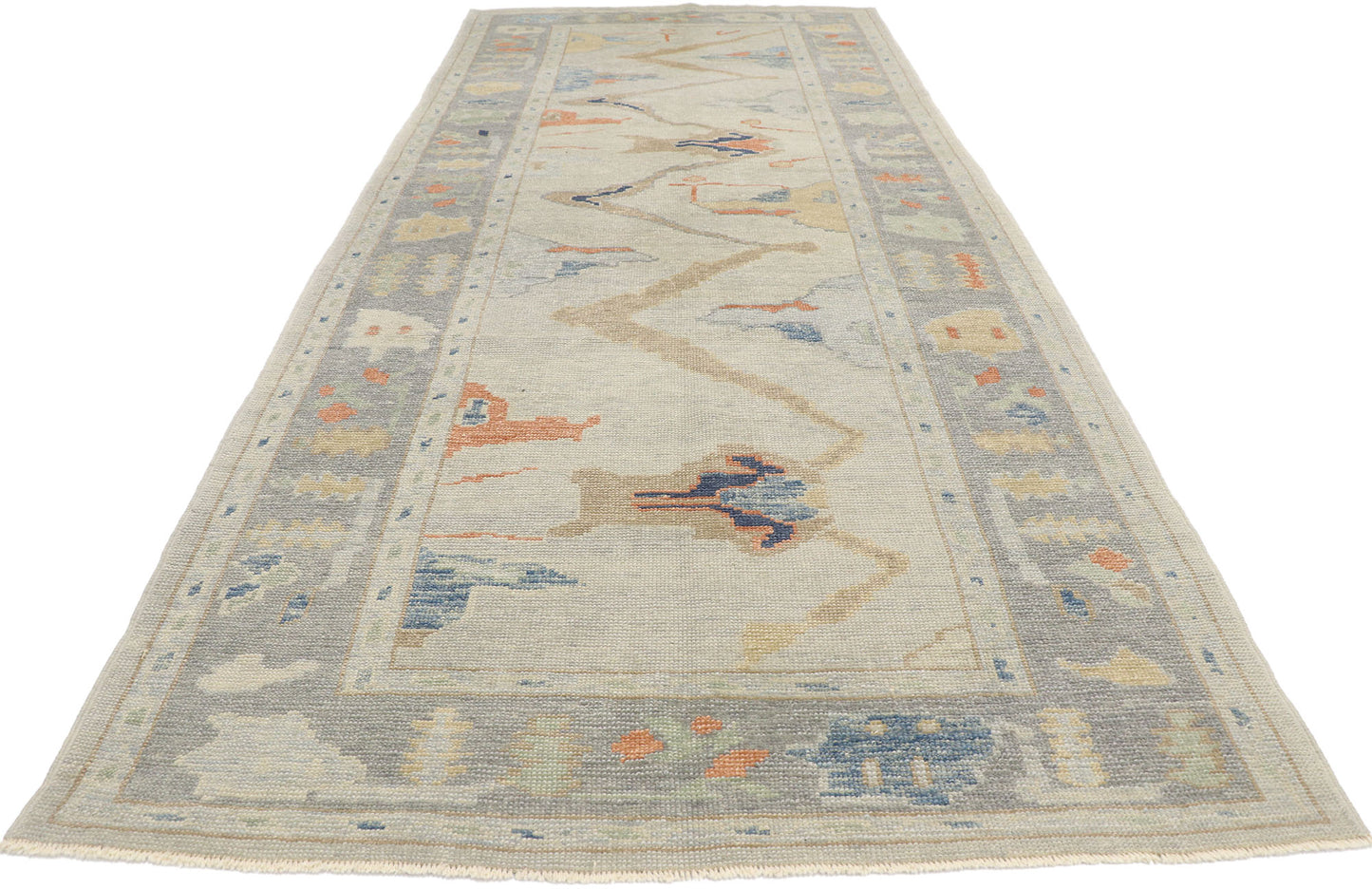 5 x 12 Contemporary Turkish Oushak Rug 53535