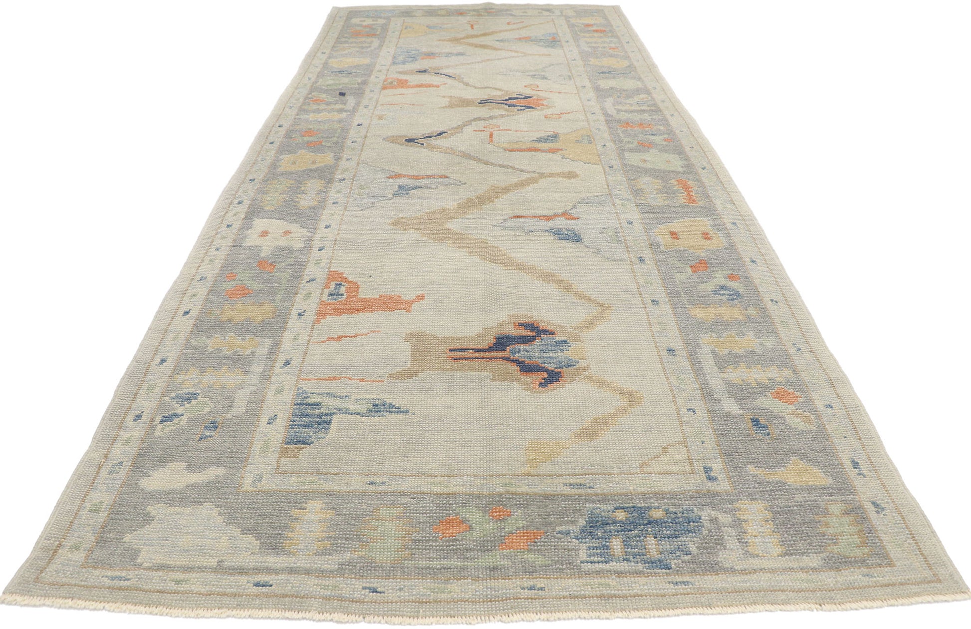5 x 12 Contemporary Turkish Oushak Rug 53535