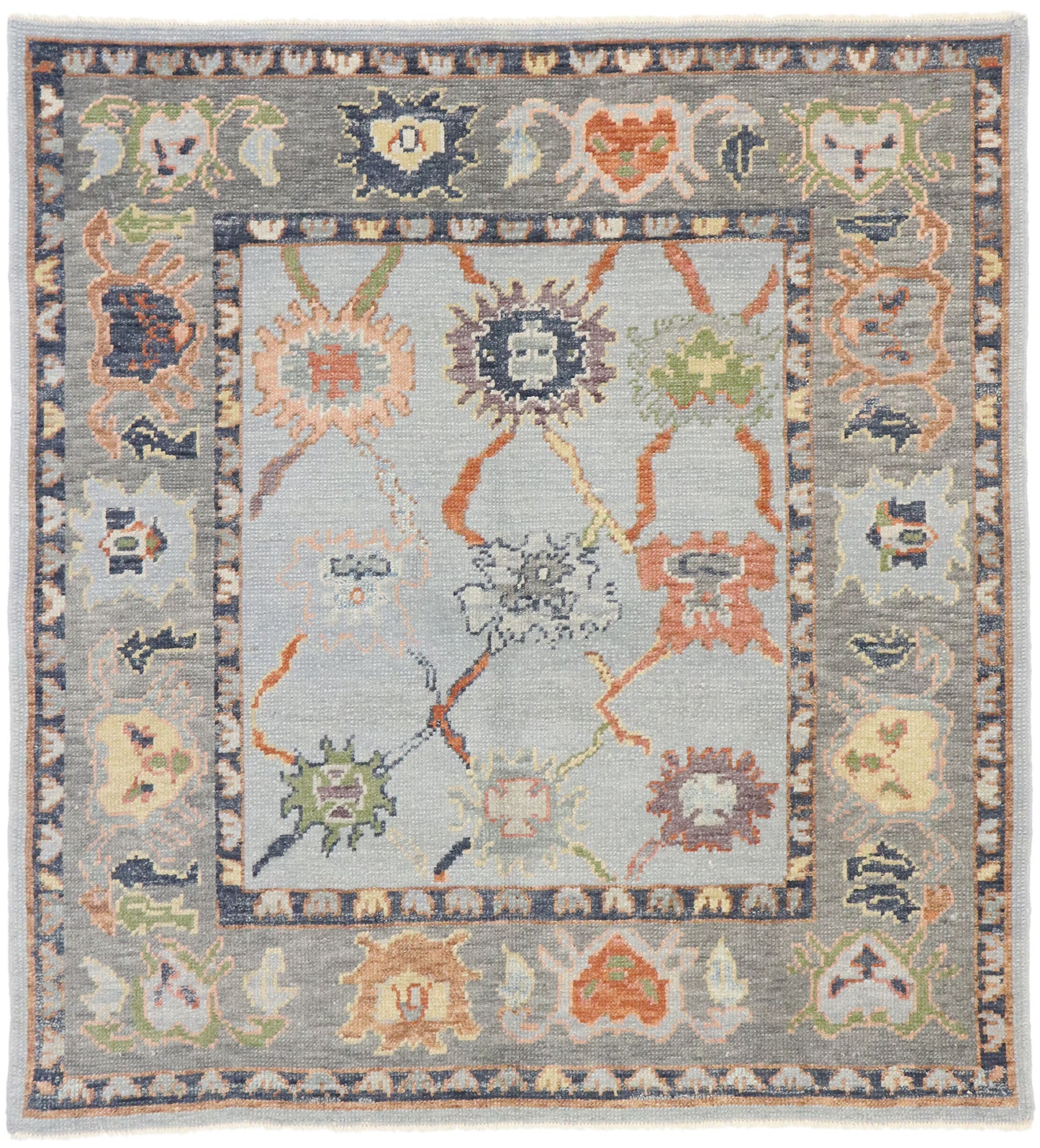 5 x 5 Contemporary Turkish Oushak Rug 53539