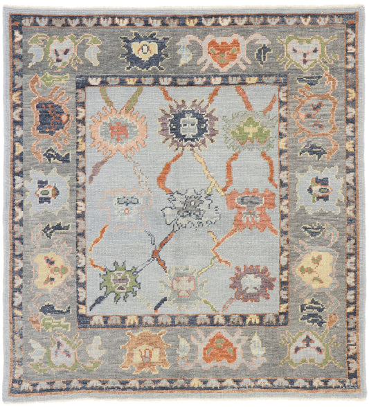 5 x 5 Contemporary Turkish Oushak Rug 53539