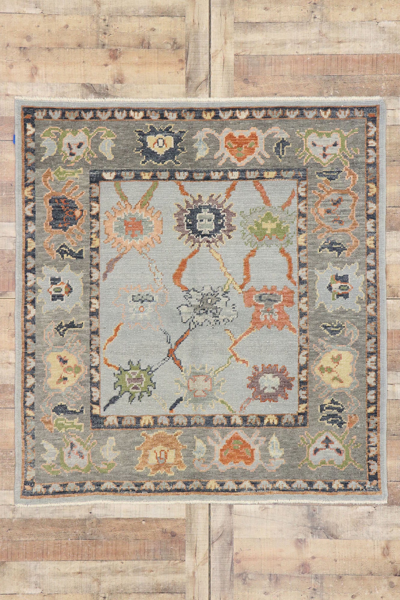 5 x 5 Contemporary Turkish Oushak Rug 53539