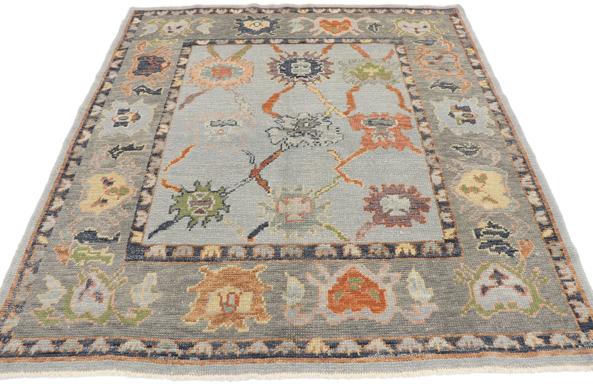 5 x 5 Contemporary Turkish Oushak Rug 53539