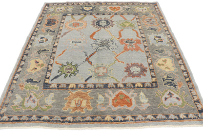 5 x 5 Contemporary Turkish Oushak Rug 53539