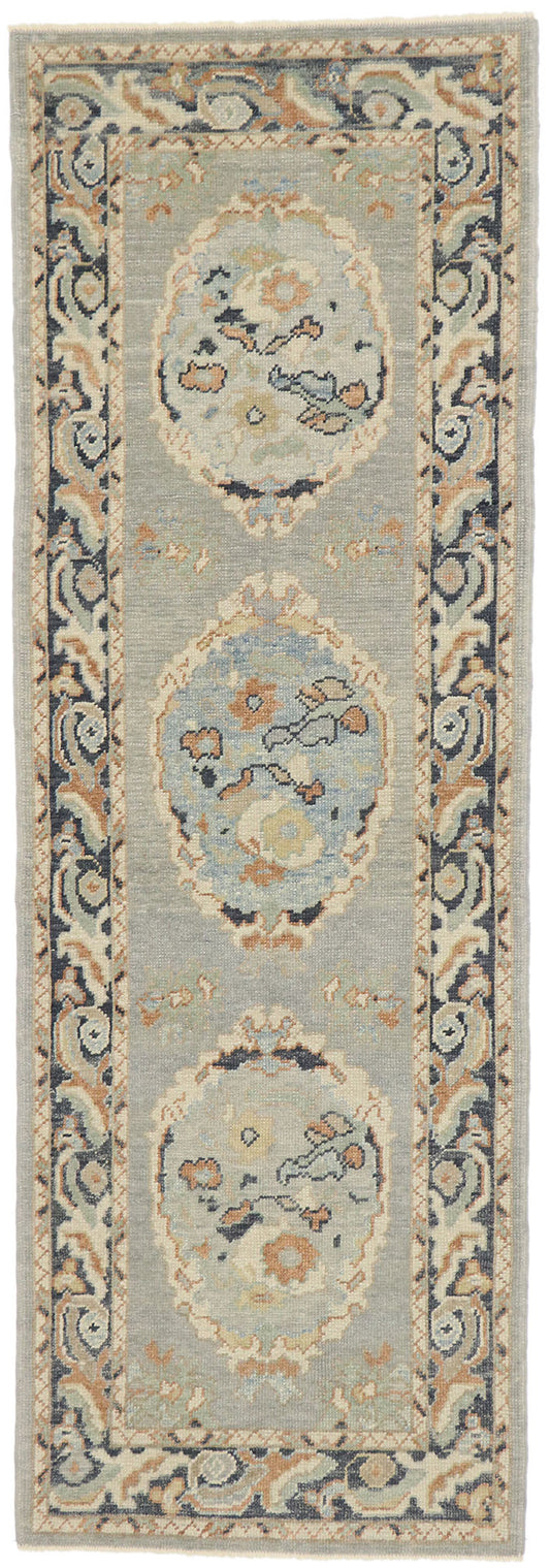 3 x 9 Contemporary Turkish Oushak Runner 53542