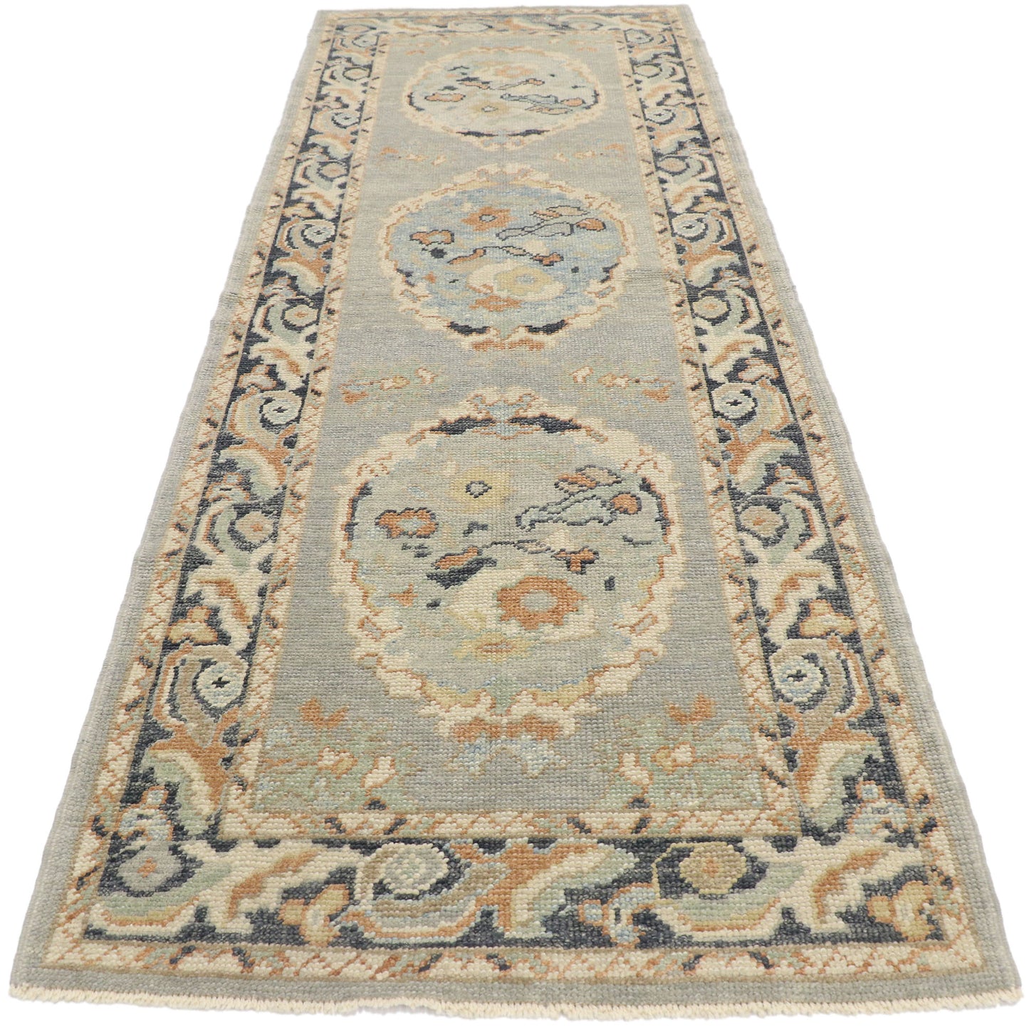3 x 9 Contemporary Turkish Oushak Runner 53542