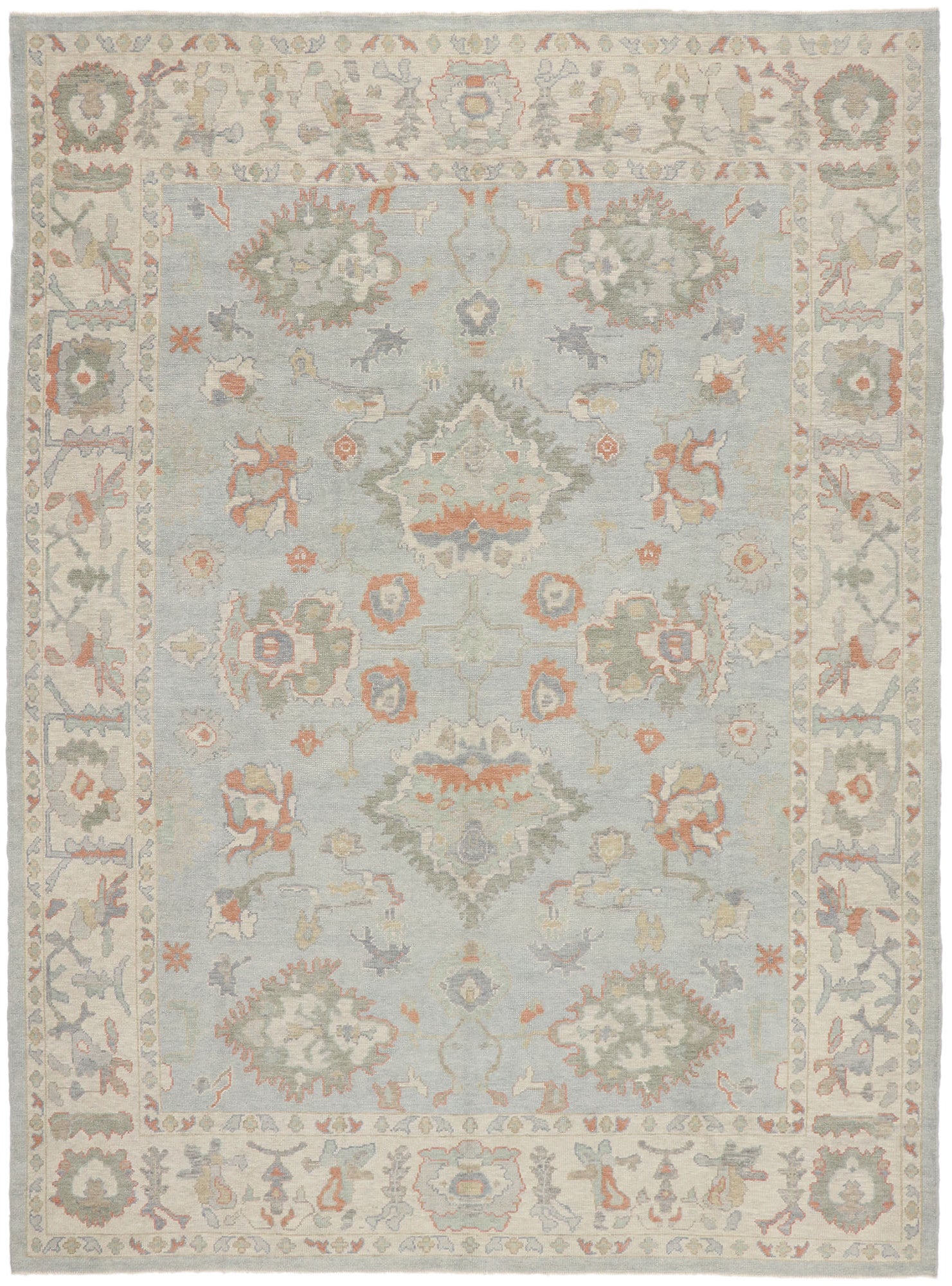 10 X 14 Contemporary Turkish Oushak Rug 53547