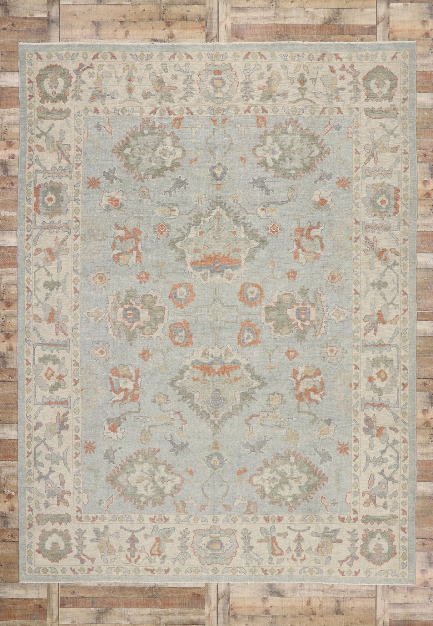 10 X 14 Contemporary Turkish Oushak Rug 53547