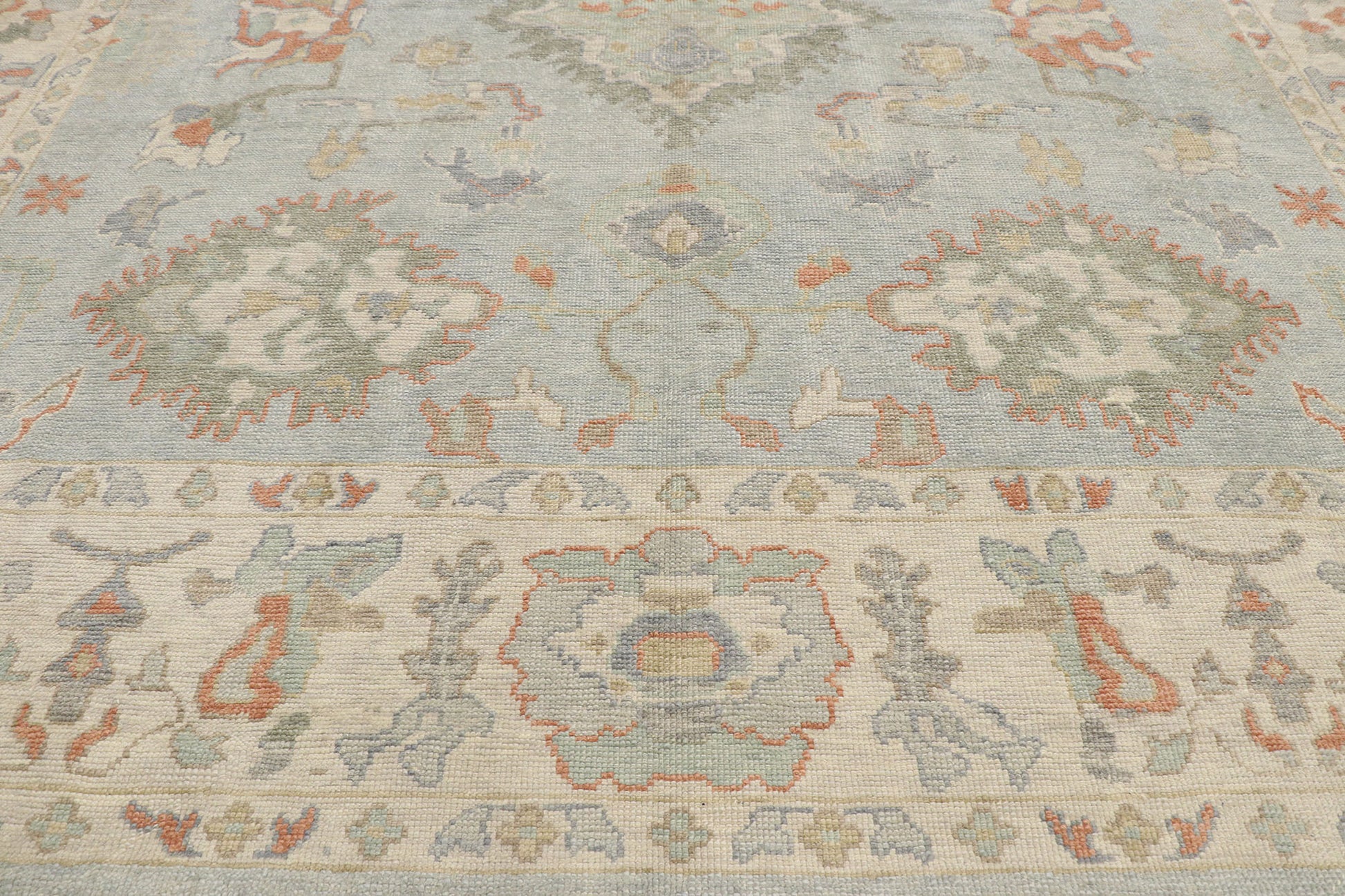 10 X 14 Contemporary Turkish Oushak Rug 53547