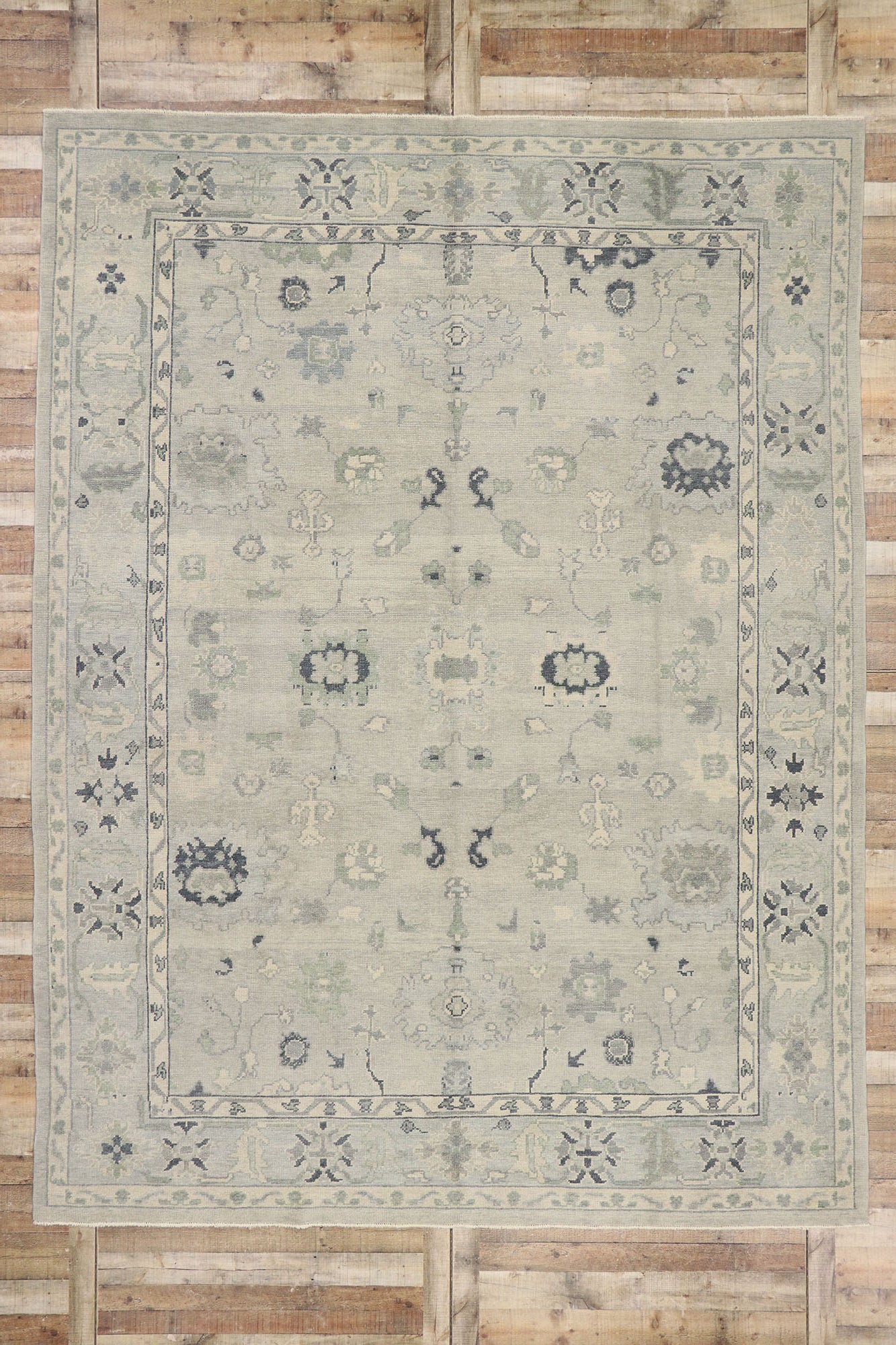 9 x 12 Contemporary Turkish Oushak Rug 53548