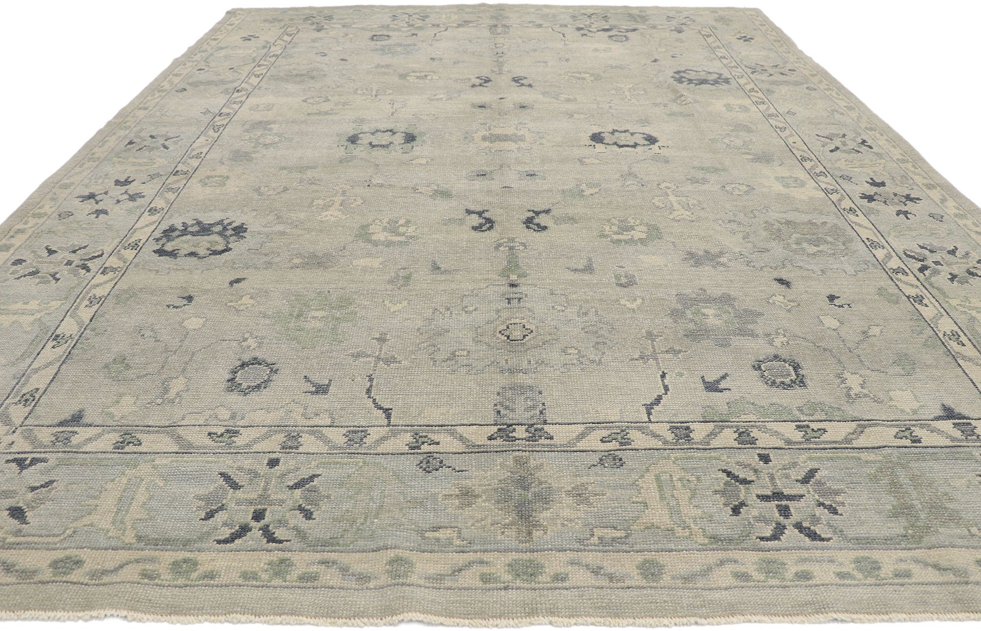 9 x 12 Contemporary Turkish Oushak Rug 53548