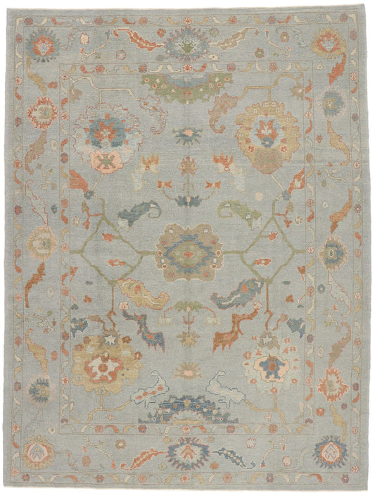 9 x 12 Contemporary Turkish Oushak Rug 53549