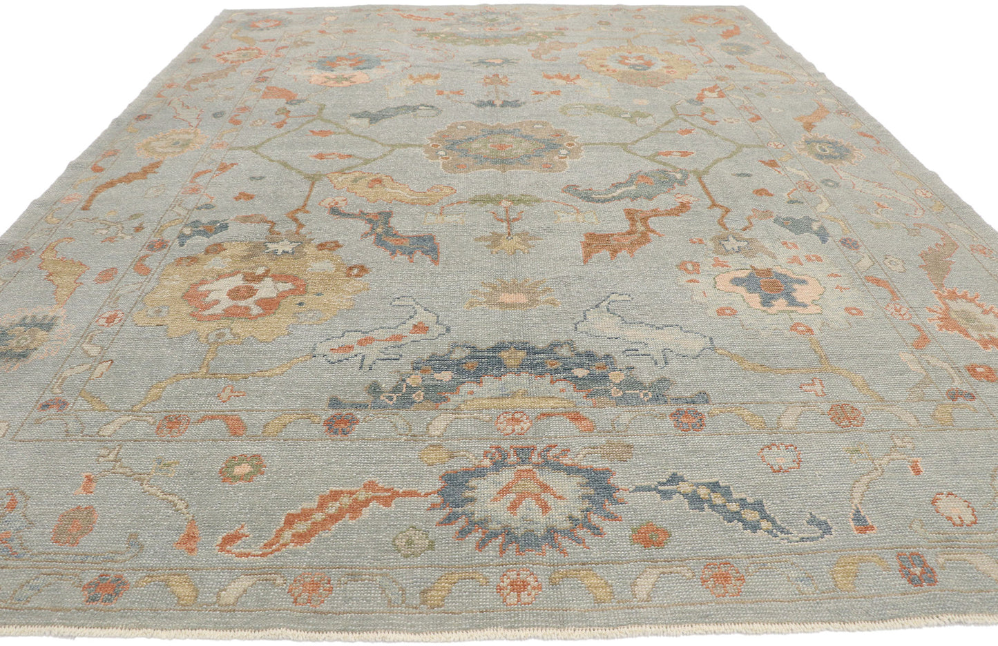 9 x 12 Contemporary Turkish Oushak Rug 53549