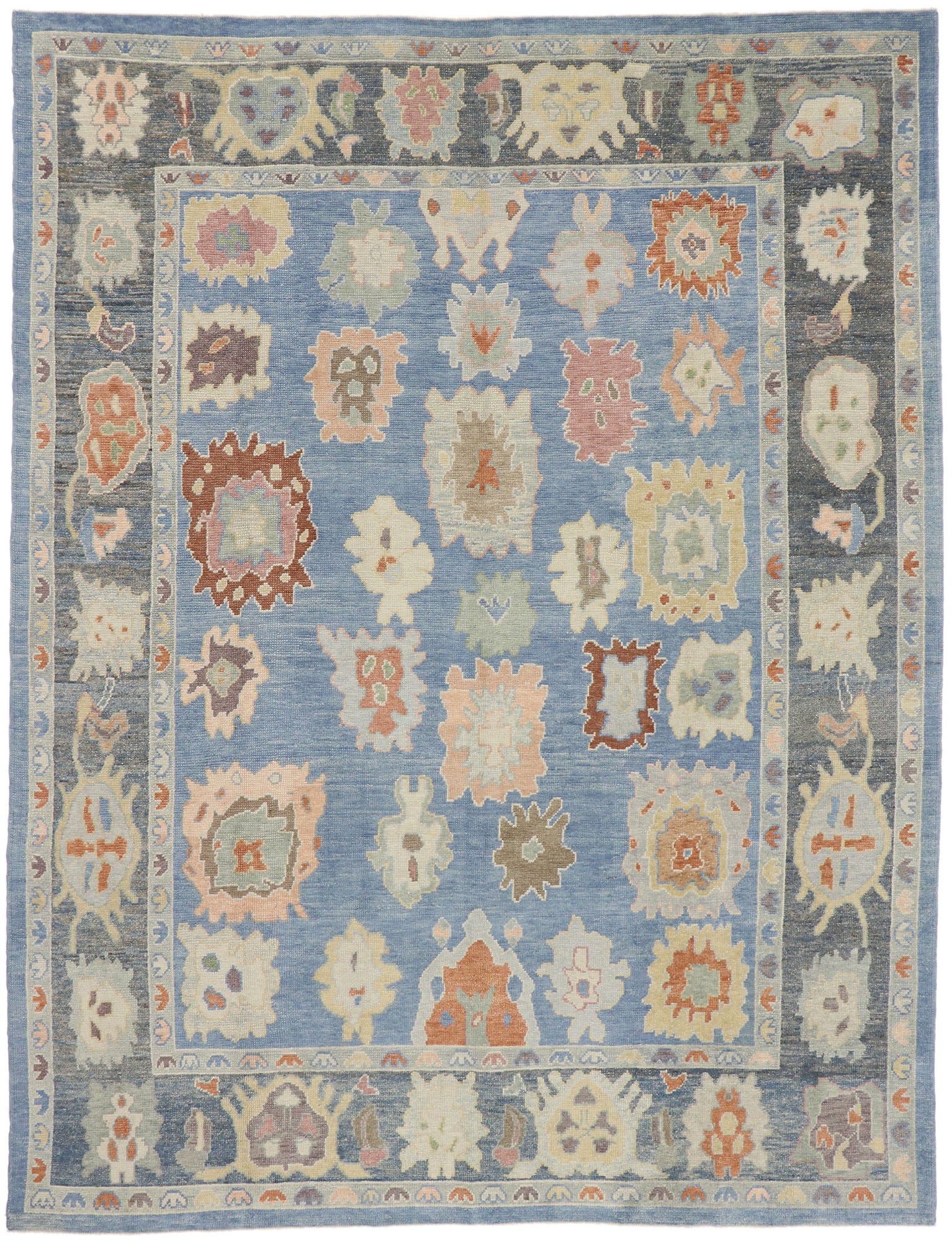 9 x 12 Contemporary Turkish Oushak Rug 53550