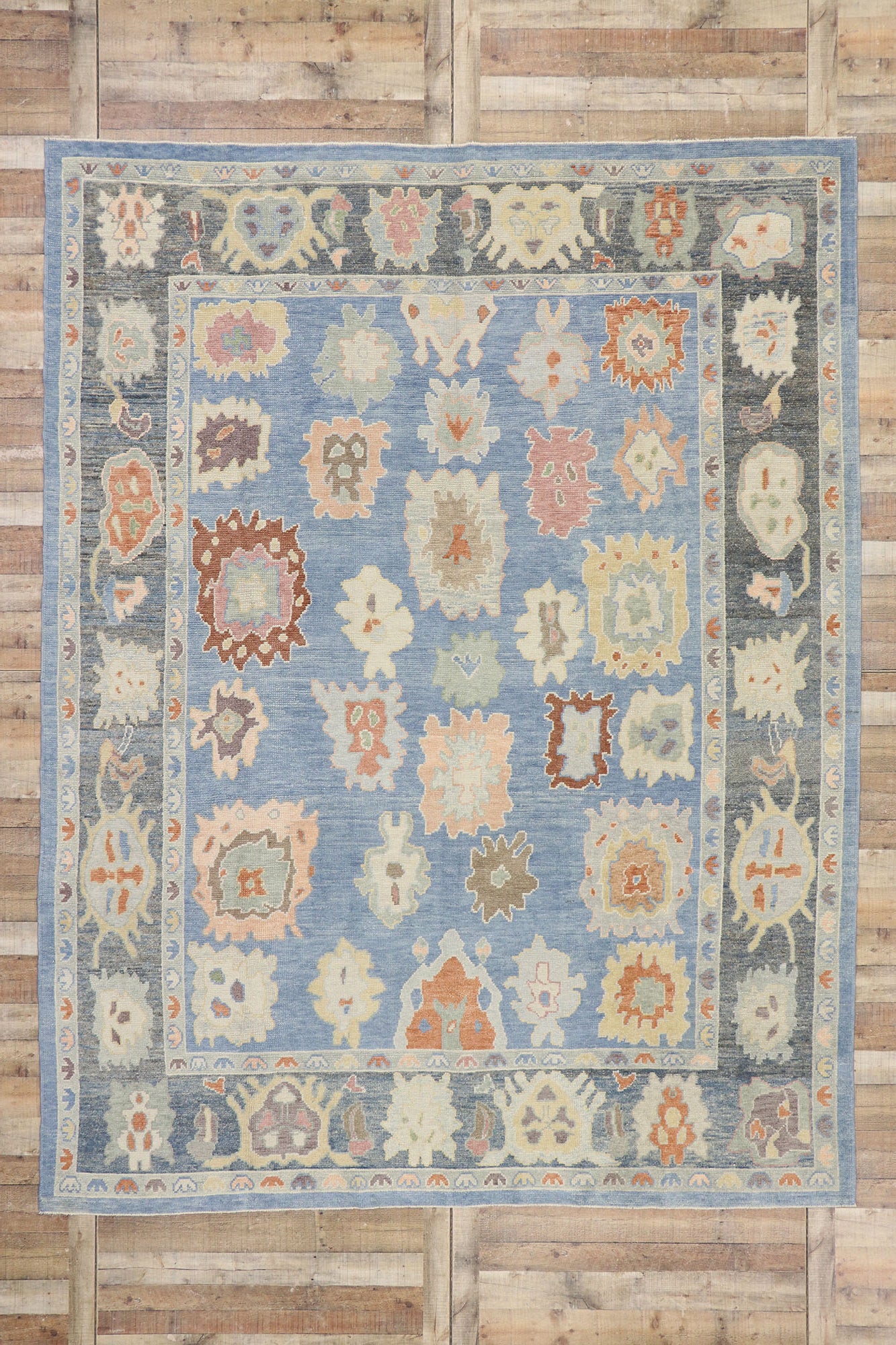 9 x 12 Contemporary Turkish Oushak Rug 53550