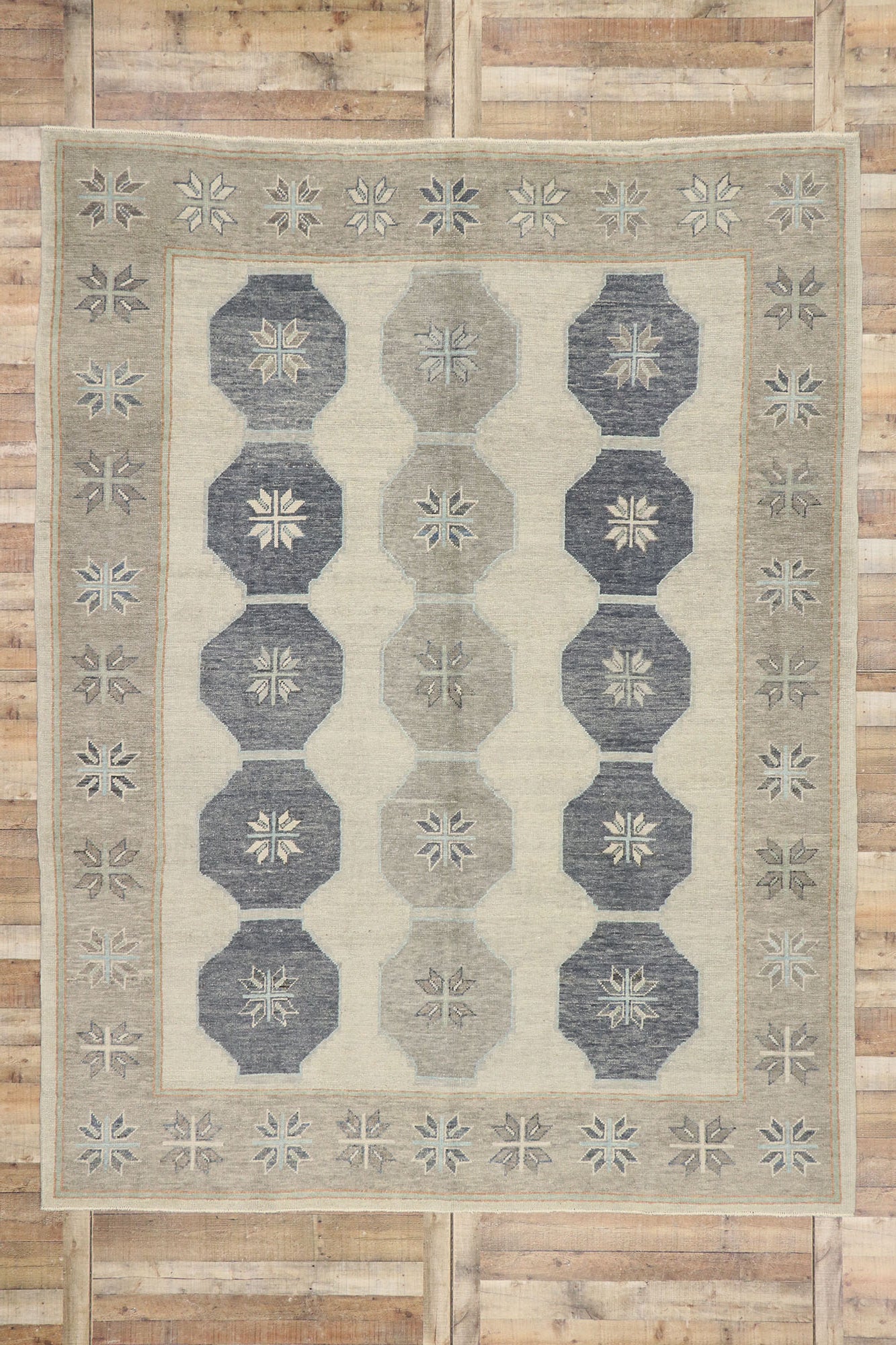 9 x 12 Contemporary Turkish Oushak Rug 53552