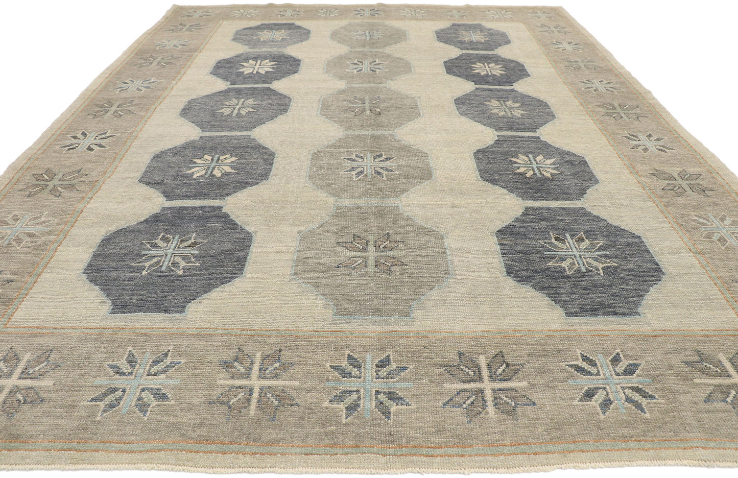 9 x 12 Contemporary Turkish Oushak Rug 53552