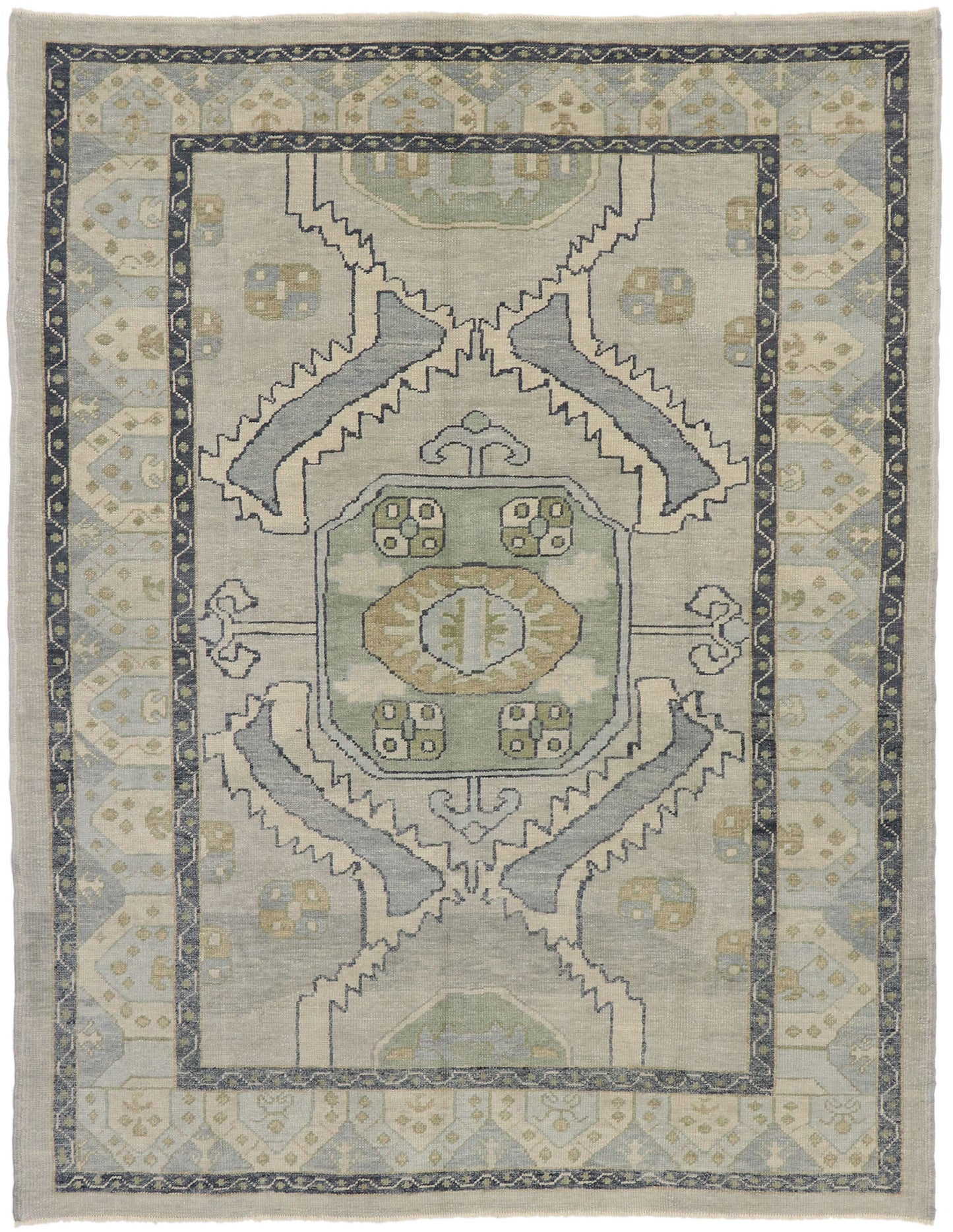 7 x 9 Contemporary Turkish Oushak Rug 53553