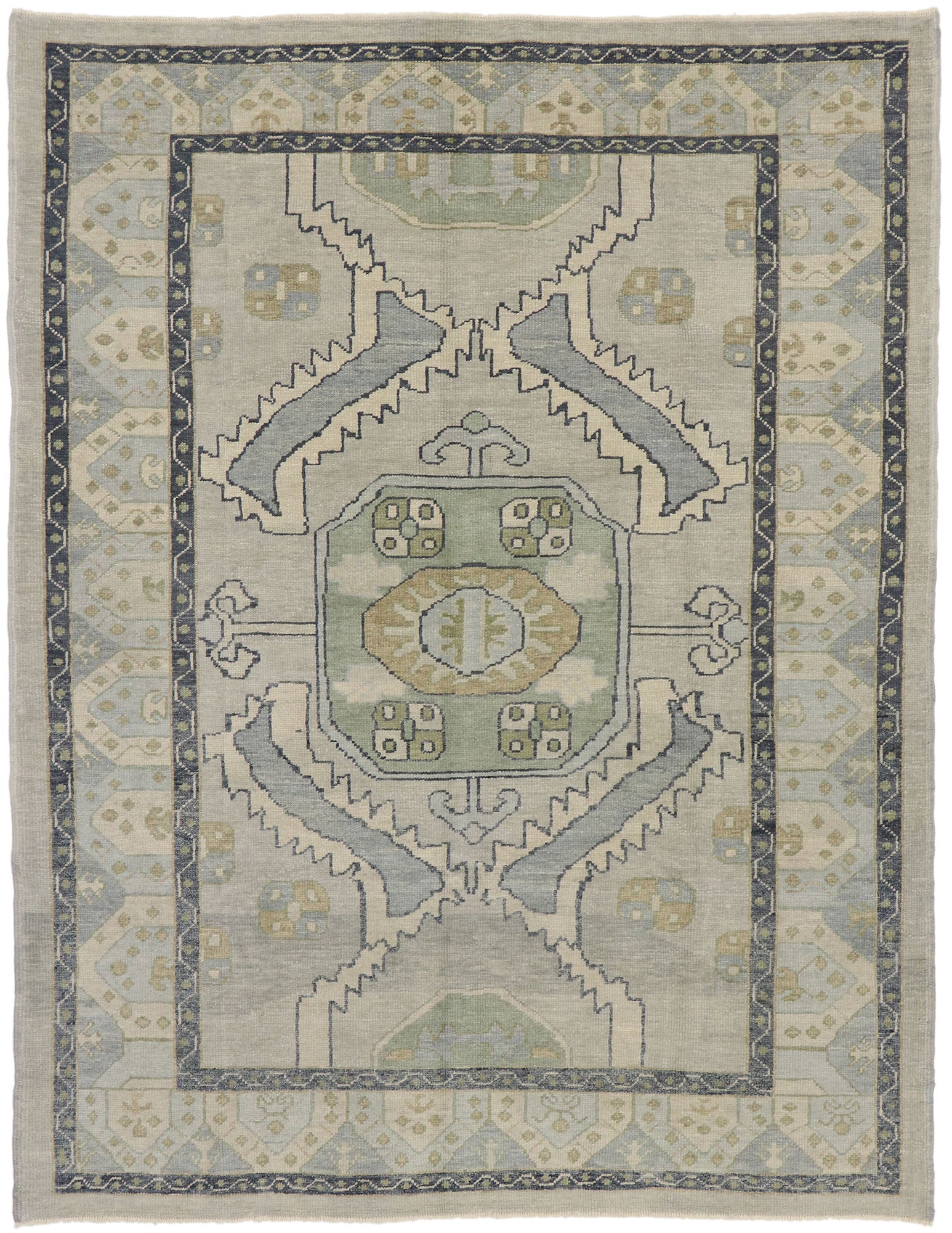 7 x 9 Contemporary Turkish Oushak Rug 53553