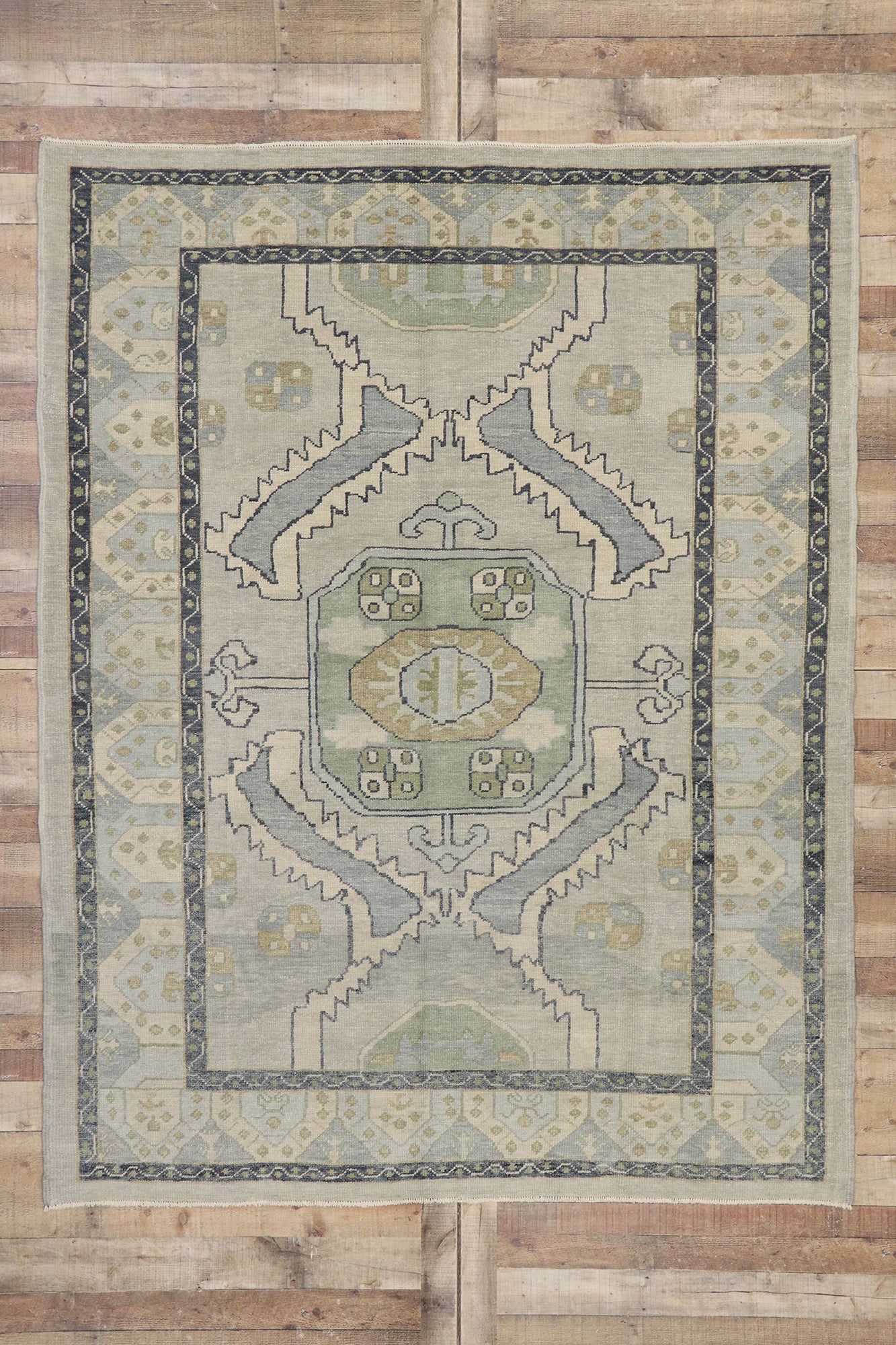 7 x 9 Contemporary Turkish Oushak Rug 53553