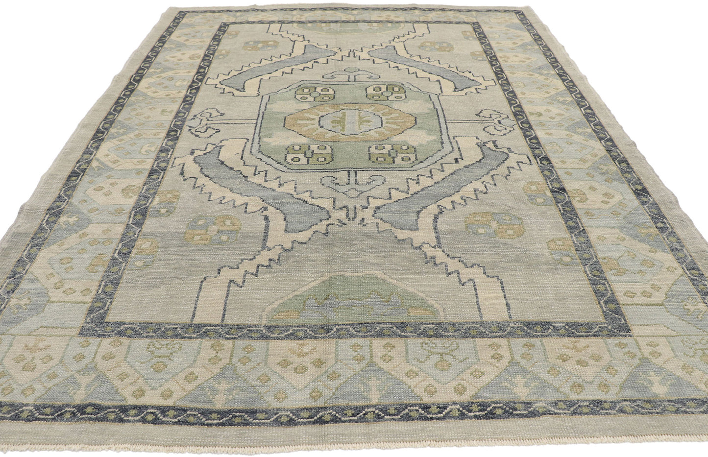 7 x 9 Contemporary Turkish Oushak Rug 53553