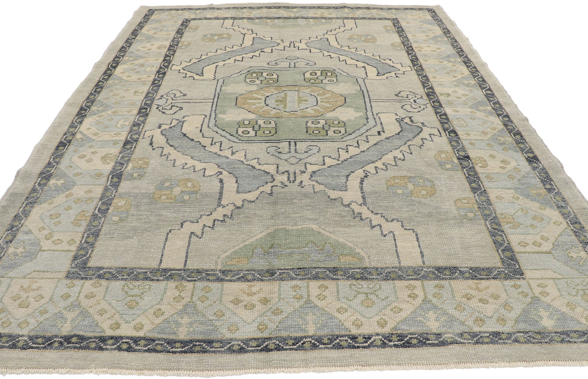 7 x 9 Contemporary Turkish Oushak Rug 53553