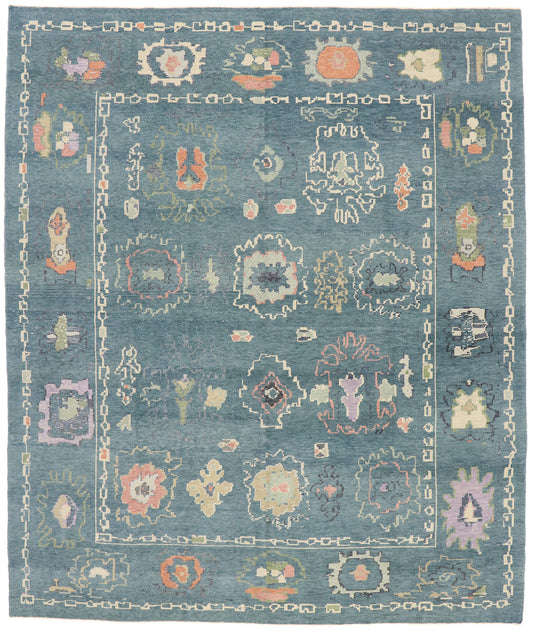 10 x 12 Colorful Turkish Oushak Rug 53554