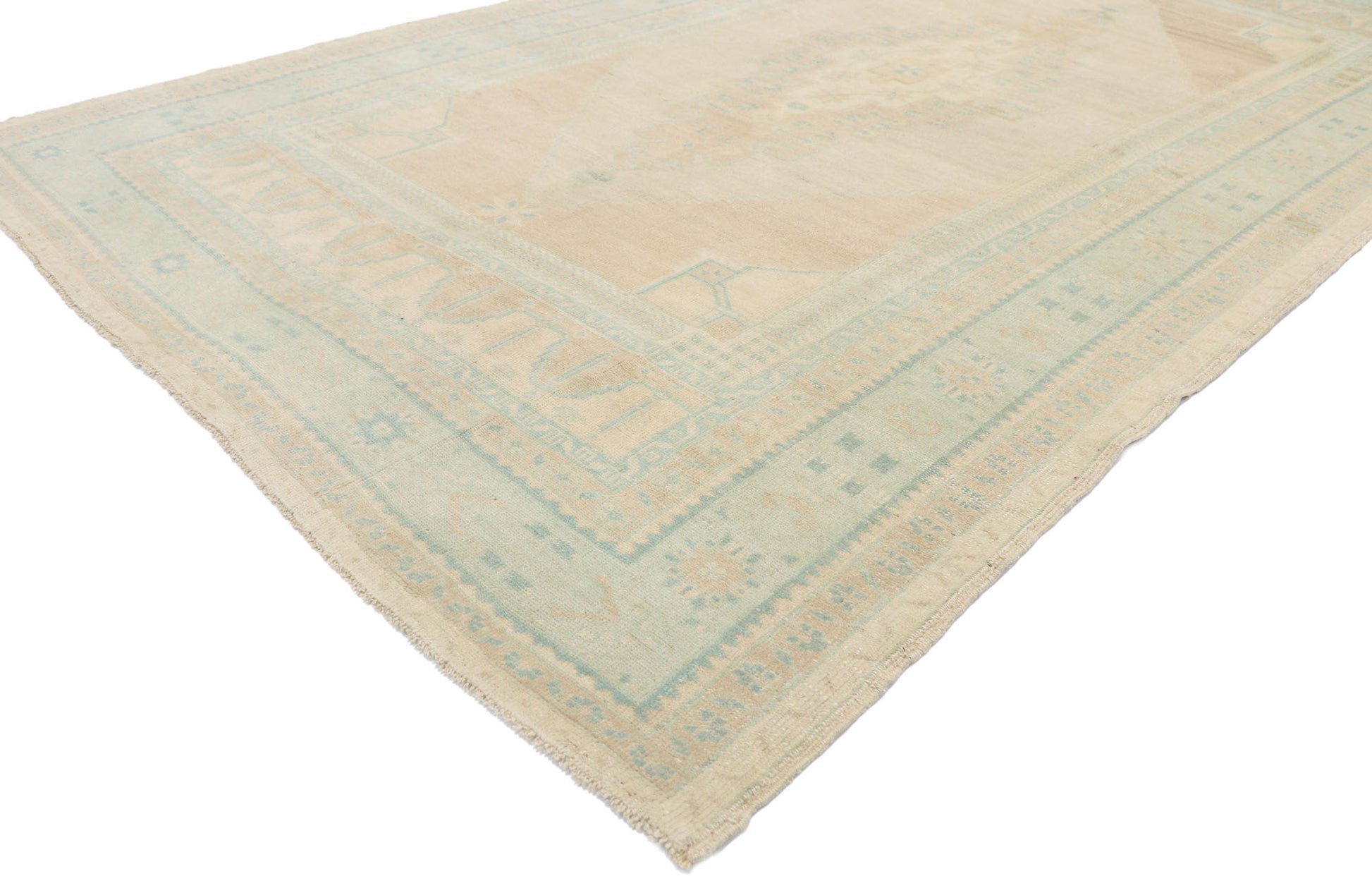 5 x 9 Vintage Turkish Oushak Rug 53559