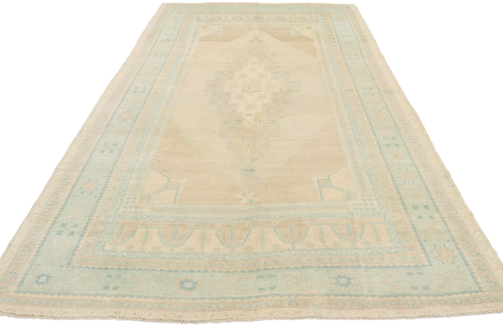 5 x 9 Vintage Turkish Oushak Rug 53559