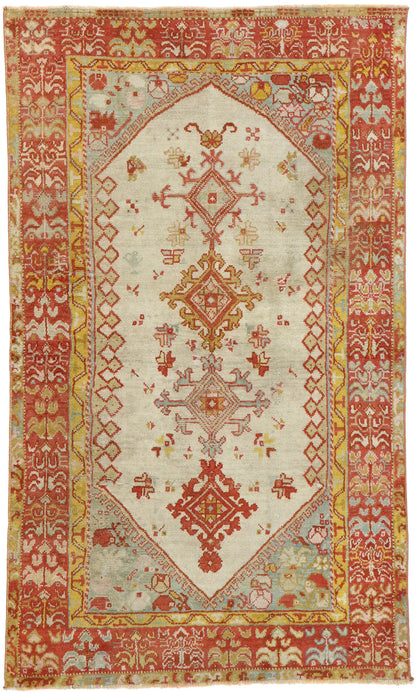 3 x 6 Antique Turkish Oushak Rug 53564