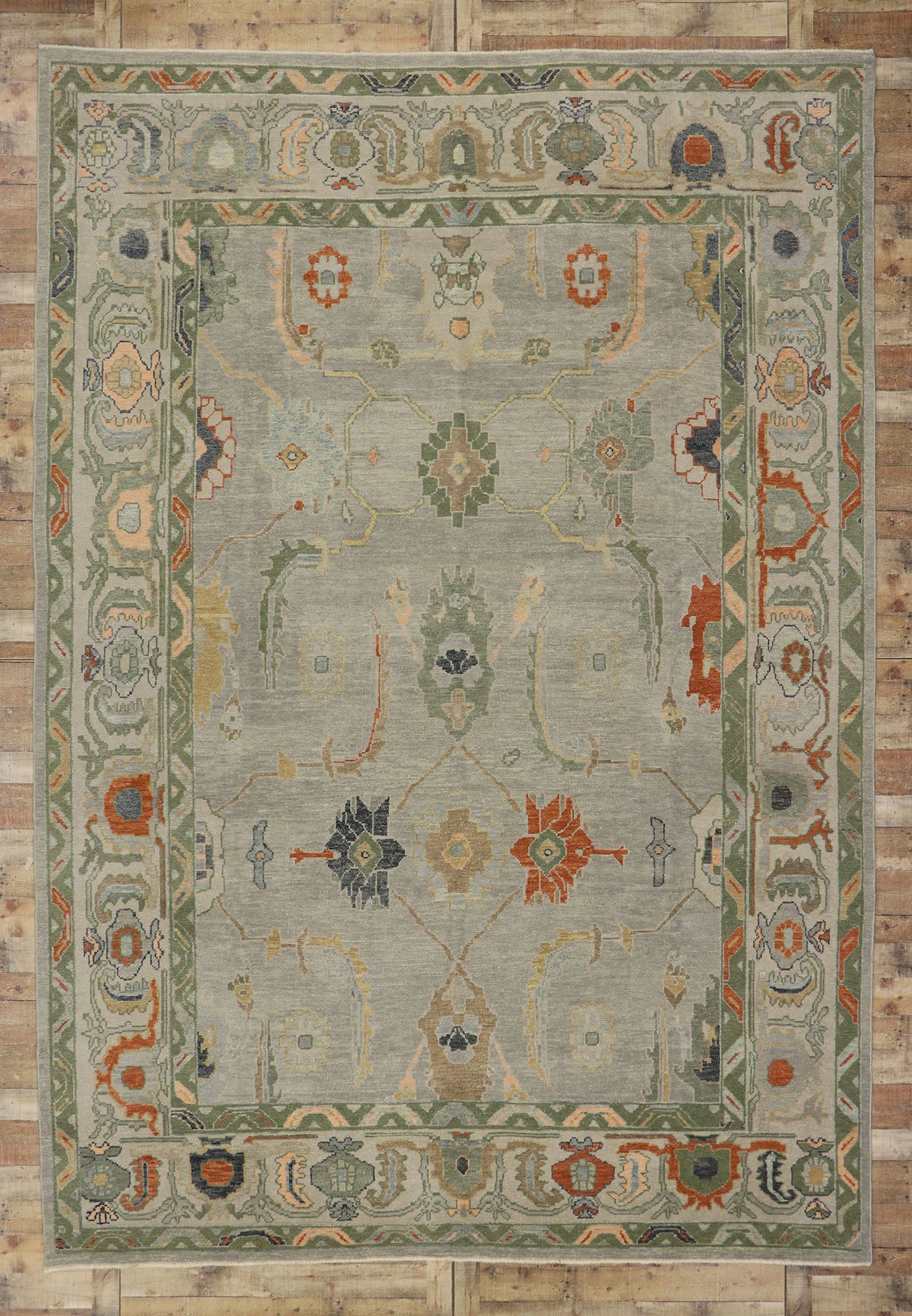 10 x 15 Contemporary Turkish Oushak Rug 53565