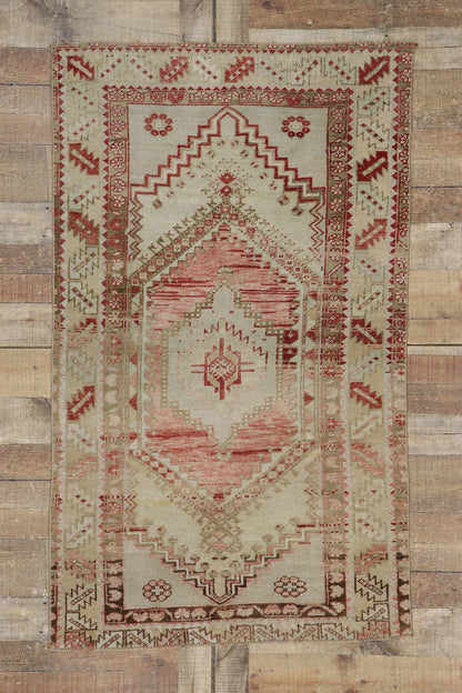 3 x 6 Vintage Turkish Oushak Rug 53571