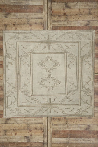6 x 7 Vintage Turkish Oushak Rug 53572