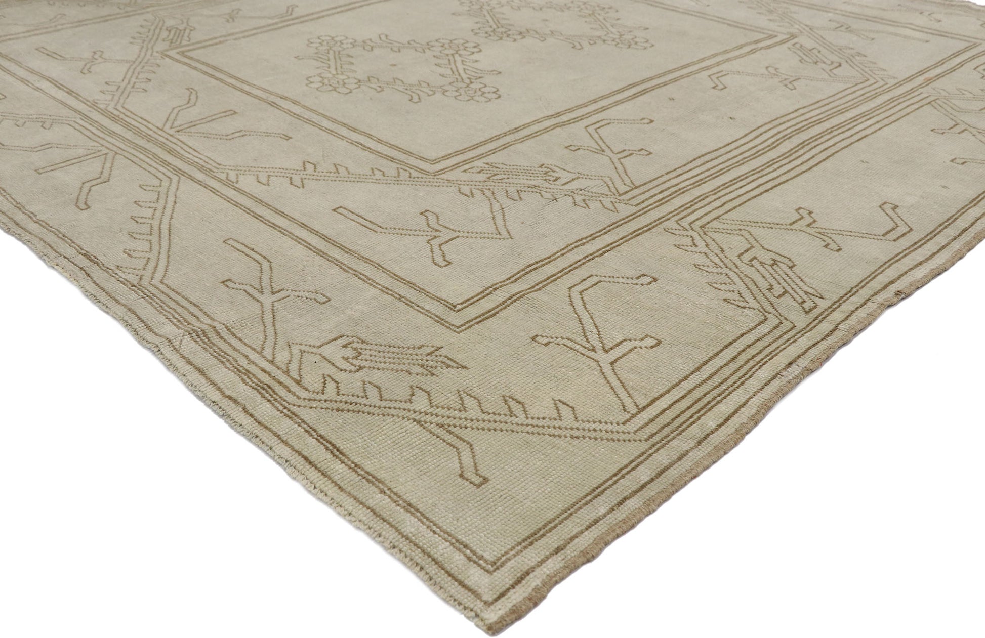 6 x 7 Vintage Turkish Oushak Rug 53572