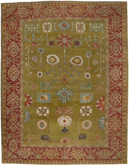 12 x 15 Vintage Turkish Oushak Rug 53576