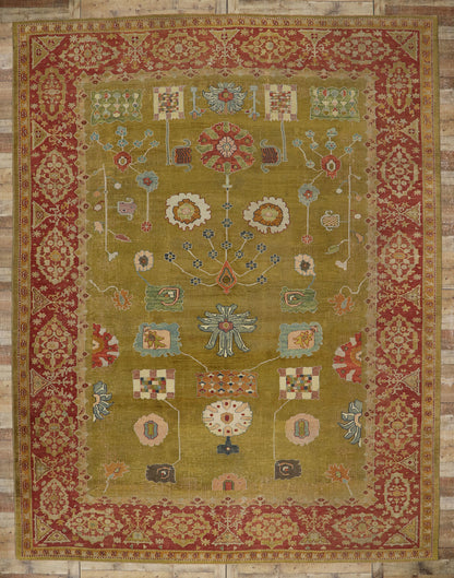 12 x 15 Vintage Turkish Oushak Rug 53576