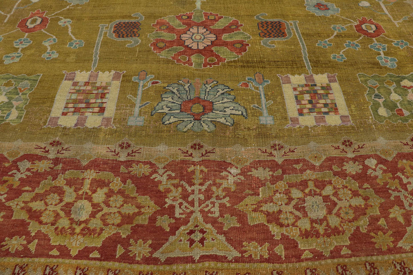 12 x 15 Vintage Turkish Oushak Rug 53576